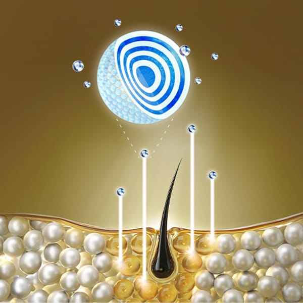 約1兆5,000億個の美容カプセルがまつ毛の根元まで高浸透＆長時間キープ