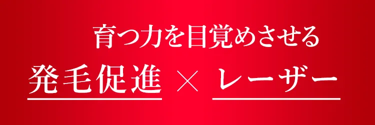 育つ力を再起動　発毛促進 X レーザー